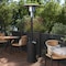 Flash Furniture Sol Patio Outdoor Heating-Black Stainless Steel 40,000 BTU Propane Heater w/Wheels, 7.5Ft Tall NAN-HSS-AGH-BK-GG - alternate 4